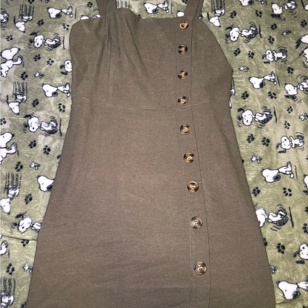 Green Button-Down Dress